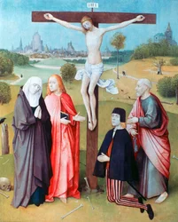 Christus am Kreuz mit Stiftern und Heiligen, um 1480-1516