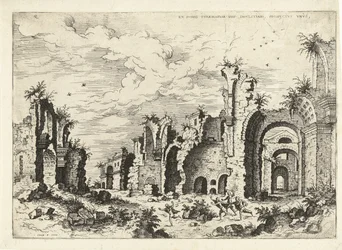 Ansicht der Thermen des Diokletian (Römische Ruinen)