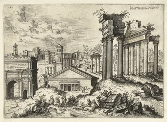Ansicht des Forum Romanum vom Kapitol