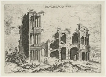 Ansicht des Septizoniums und des Kolosseums in Rom