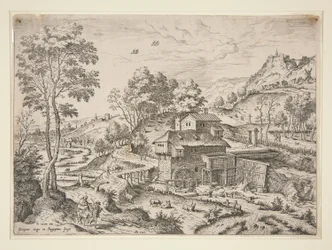 Die Flucht nach Ägypten, aus Landschaften mit biblischen und mythologischen Szenen