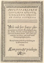 Titelseite für "Multifariarum Casularum"