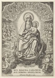 Maria mit dem Christuskind auf der Mondsichel
