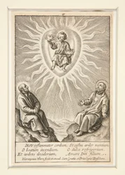 Das Kind mit flammendem Herzen zwischen Ignatius von Loyola und Franz Xaver