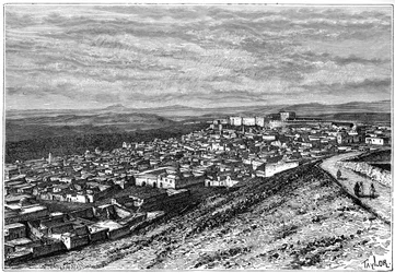 Blick auf El Kef, Tunesien, ca. 1890