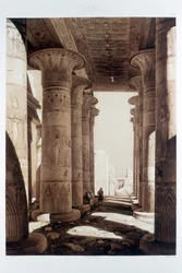 Hypostylhalle des Ramesseum, Theben, Ägypten, 1841