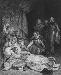 Der Tod von Königin Elizabeth (Gravur)