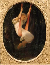 Junges Mädchen auf der Schaukel