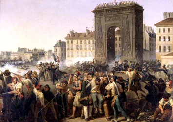 Angriff am Tor von Saint Denis, Gemälde 1830