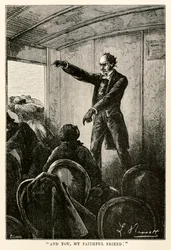 Und du, mein treuer Freund., aus In 80 Tagen um die Welt von Jules Verne (1828-1905) graviert von Louis, 1873