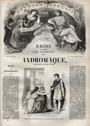 Andromaque Tragödie in fünf Akten - Gravur in „Oeuvres de Jean Racine“ illustriert von Pauquet und mit einer Notiz von Emile de La Bedolliere - 1851