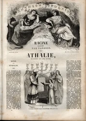 Athalie Tragödie von Jean Racine in fünf Akten - Gravur in „Werke von Jean Racine“ illustriert von Pauquet und mit einer Notiz von Emile de La Bédollière - 1851