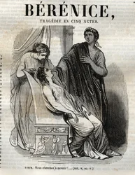 Berenice Tragödie in fünf Akten - Gravur in „Oeuvres de Jean Racine“ illustriert von Pauquet und mit einer Notiz von Emile de La Bedolliere - 1851