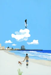 Oberschülerinnen und das Meer