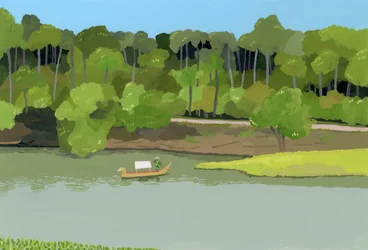 Siem Reap Fluss, Angkor Thom