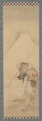 Der Fischer Hakuryo und der Berg Fuji, Edo-Zeit, 1770-1820