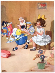 Ich habe fast Angst, dass er seine Zunge herausstreckte, Illustration aus 