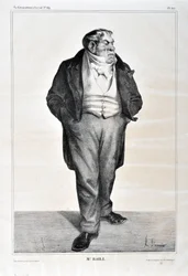 Werk von Honore Daumier (1808-1879). Charivari stammt aus dem Jahr 1833: Serie Celebrites de la caricature Mr. Baill... MUSEUM DER SCHÖNEN KÜNSTE - PALAST LONGCHAMP, MARSEILLE