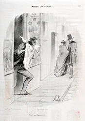 Werk von Honore Daumier (1808-1879). Charivari stammt aus dem Jahr 1840 Serie MORIES CONJUAL - Es ist meine Frau!!! MUSEUM DER SCHÖNEN KÜNSTE - PALAST LONGCHAMP, MARSEILLE