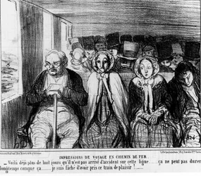 Die Eisenbahnen - von Daumier, in „Charivari“ vom 09.11.1855