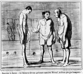 Herr Baron... Ich habe die Ehre, Ihnen Herrn Mérouet vorzustellen, einen unserer größten Banker! : Illustration aus der Serie 