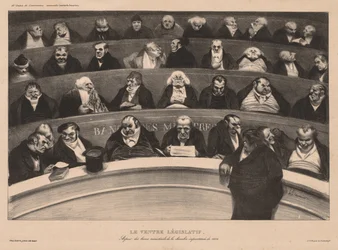 Die monatliche Assoziationsplatte 18: Der gesetzgebende Bauch, 1834