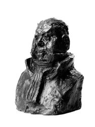 Die Büsten der Celebrites of the Right Middle. Karikatur von Alexandre Lecomte, magistrate. Der Subtile. Skulptur von Honore Daumier. Musee des Beaux Arts, Palais Longchamp