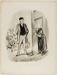 „- Wie fühlen Sie sich heute, Herr Chapolard? - Madame Pochet, eine Concierge, die weiß, wie man sich benimmt, sollte ihren Vermieter nur in der dritten Person ansprechen. - Wie kann ich mit Ihnen in der dritten Person sprechen, da Sie die erste Person sin