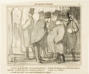 „- Ich werde mit meinem Geschäft an die Öffentlichkeit gehen.... dies ist der richtige Moment... Ich gründe eine Gesellschaft mit einem Kapital von 3 Millionen Francs..... zur Herstellung von künstlichen Pflaumen!.... - Ich sehe schon, wie Sie kommen, Sie 