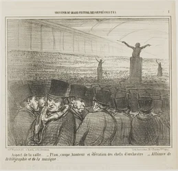 Ansicht der großen Halle, Platte 1 aus Souvenir du Grand Festival des Orphéonistes