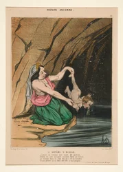 Die Taufe des Achilles; aus Histoire Ancienne