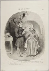 Das Eigelb wurde nicht ausreichend geschlagen..., Nummer 9 aus der Serie Les Bons Bourgeois aus Le Charivari