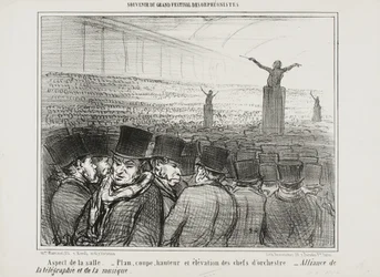 Ansicht des großen Saals, Platte 1 aus Souvenir Du Grand Festival Des Orphéonistes