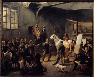 Horace Vernets Atelier im Jahr 1820