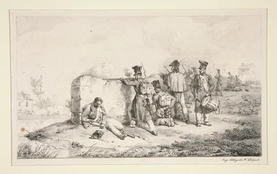 Soldaten in Schützenlinie