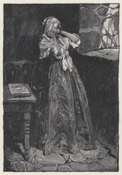 Marie Antoinette im Gefängnis im Turm des Tempels