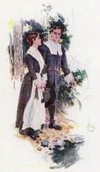 Illustration für Die Brautwerbung von Miles Standish von Henry Wadsworth Longfellow