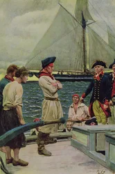 Ein amerikanischer Freibeuter nimmt einen britischen Preis, Illustration aus 