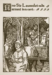 Wie Sir Launcelot in einem Wagen irrte, Illustration aus 