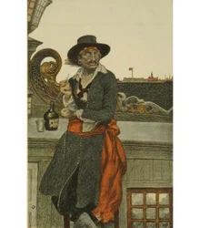 Kidd auf dem Deck der „Adventure Galley"