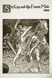 Sir Kay und der Waldwahnsinnige, Illustration aus 