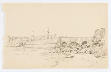 Ohne Titel (Pier und Strand)