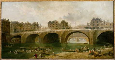 Abriss der Häuser der Pont Notre-Dame