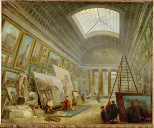 Eine Museumsgalerie der römischen Kunst