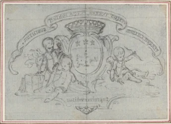 Wappen mit drei Putti