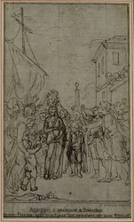 Studie für eine Illustration in Tacitus "Tibère, ou Les Six Premiers Livres des Annales", Buch III, Band 2, 2. Studie