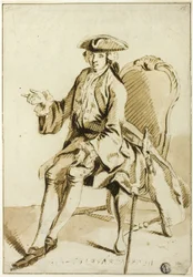 Junger Seigneur sitzend