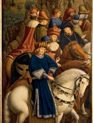 (Detail) der gerechten Richter, unteres linkes Panel des Genter Altars