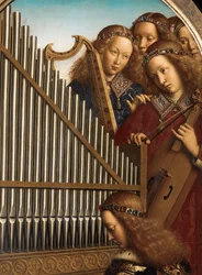 Engelmusiker mit St. Cäcilia, vom Genter Altar