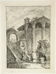 Antiker Tempel, Tafel fünf aus Les Soirées de Rome